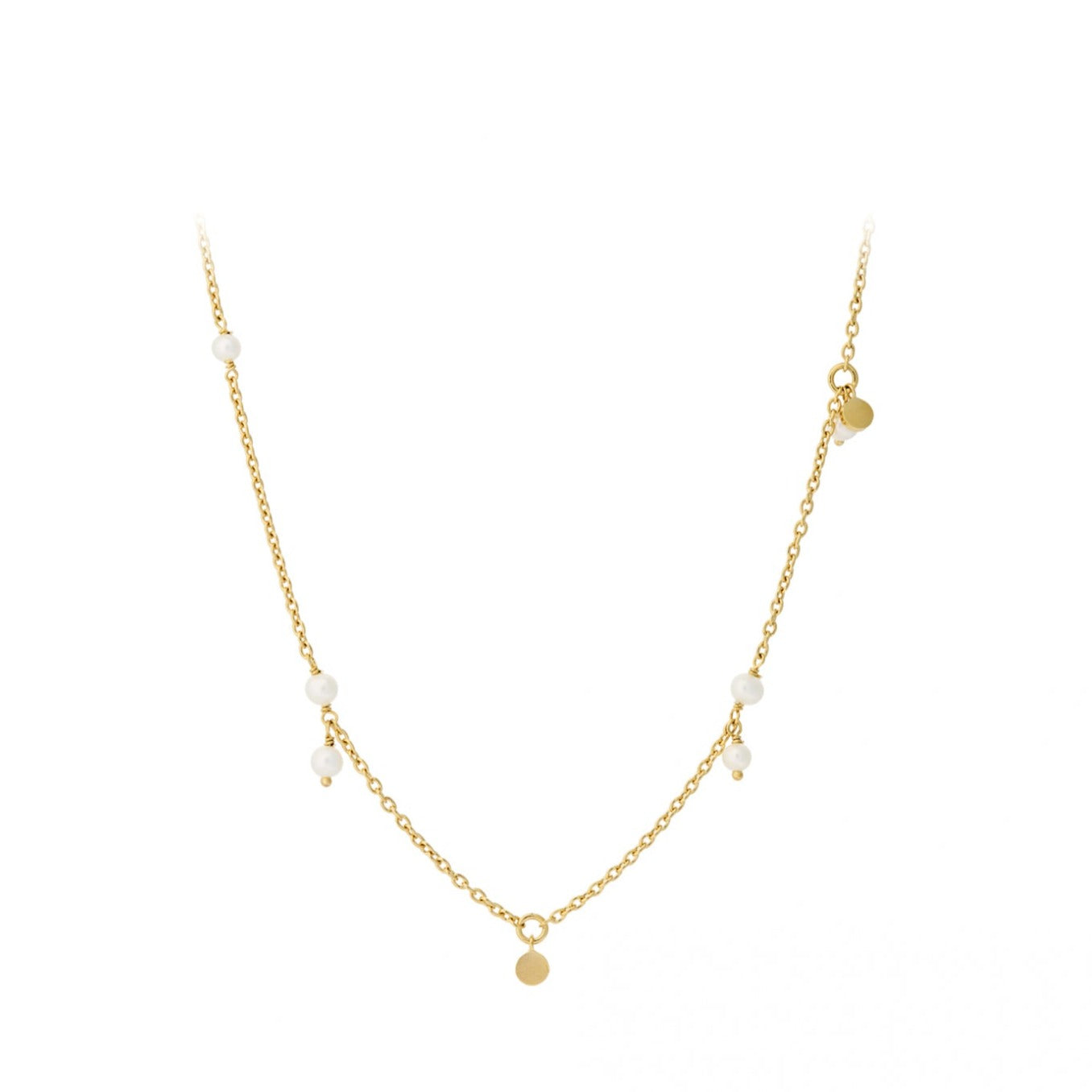 Ocean Pearl halskæde - forgyldt